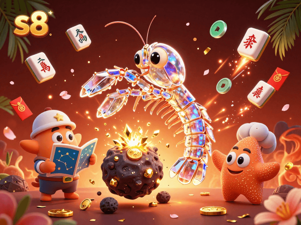 Experience the thrill of winning at s8 while the galactic samurai dives through an explosion of gems and coins.