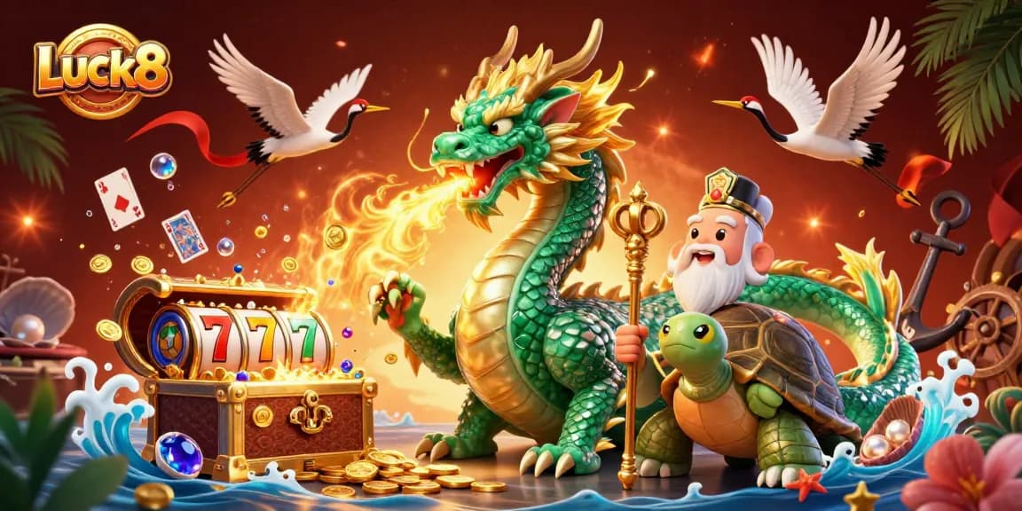 Engage with Luck8’s thrilling casino excitement amidst vibrant slot action and enchanting characters.