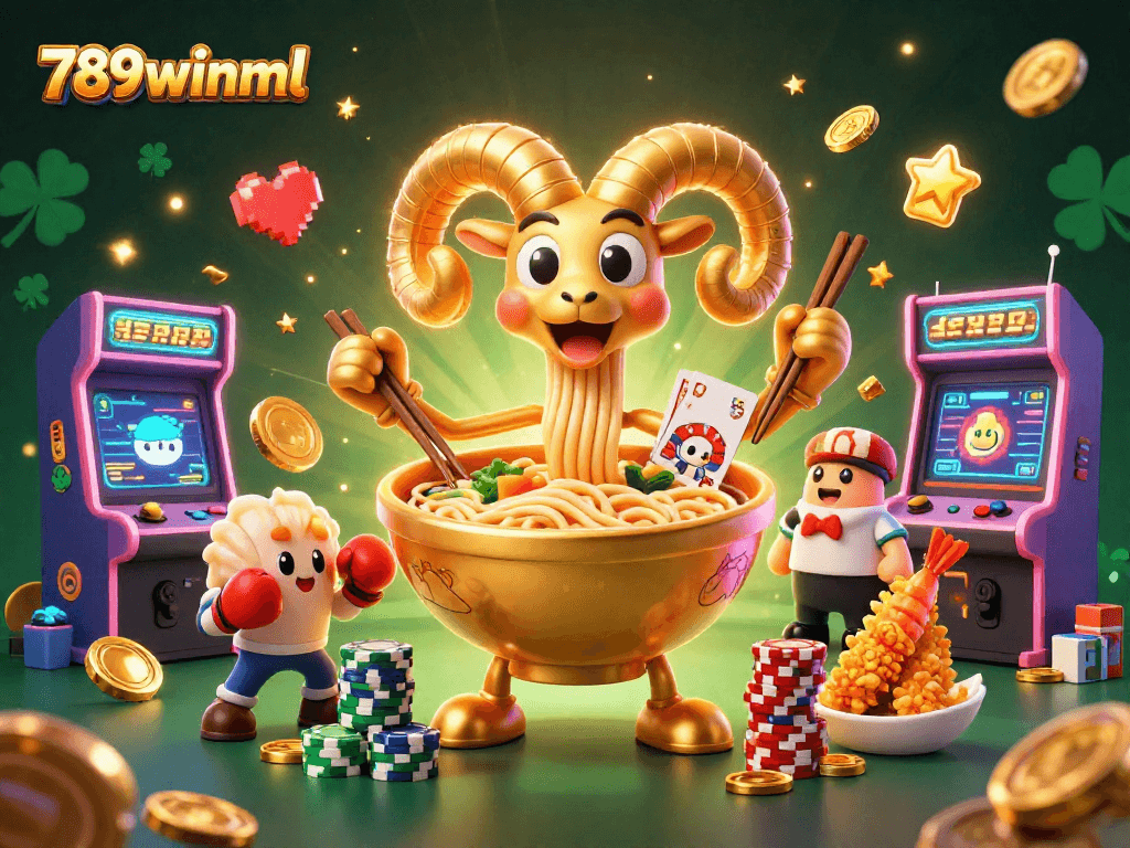 Engage in gaming excitement with 789winml featuring vibrant characters and colorful casino elements.
