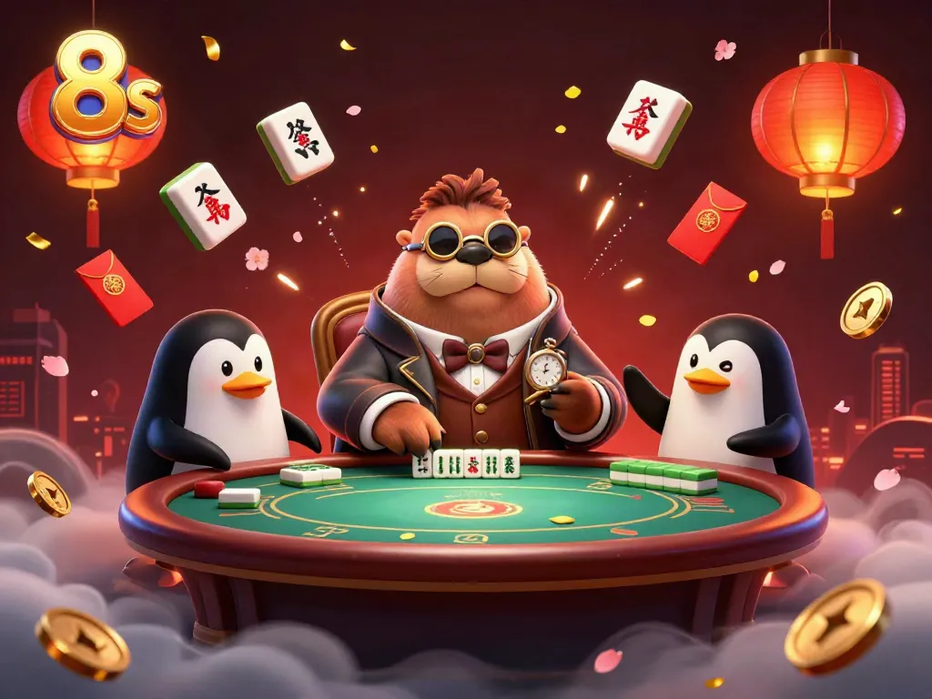 Join the fun at the underwater poker table with 8s-themed characters in a vibrant scene.