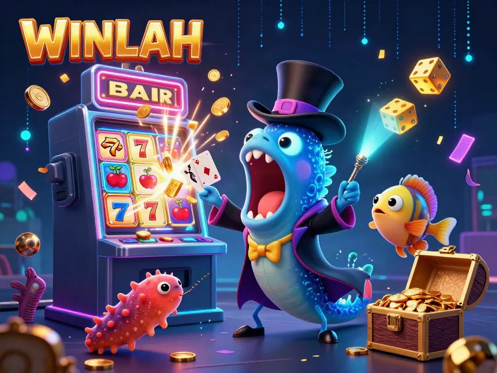 Experience WINLAH with an enchanting 3D depiction of a magician eel, spotlighting casino excitement.