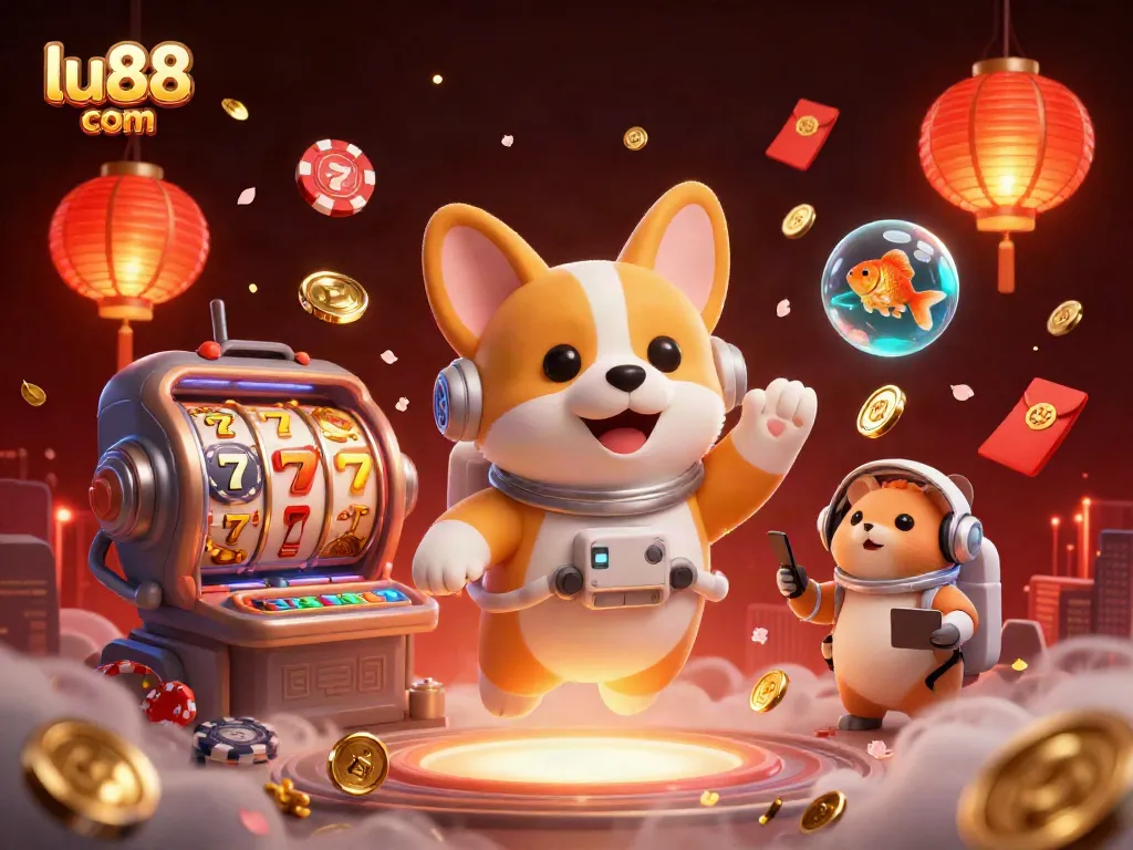 Experience thrilling games at lu88 com with a vibrant casino illustration of characters enjoying their play.