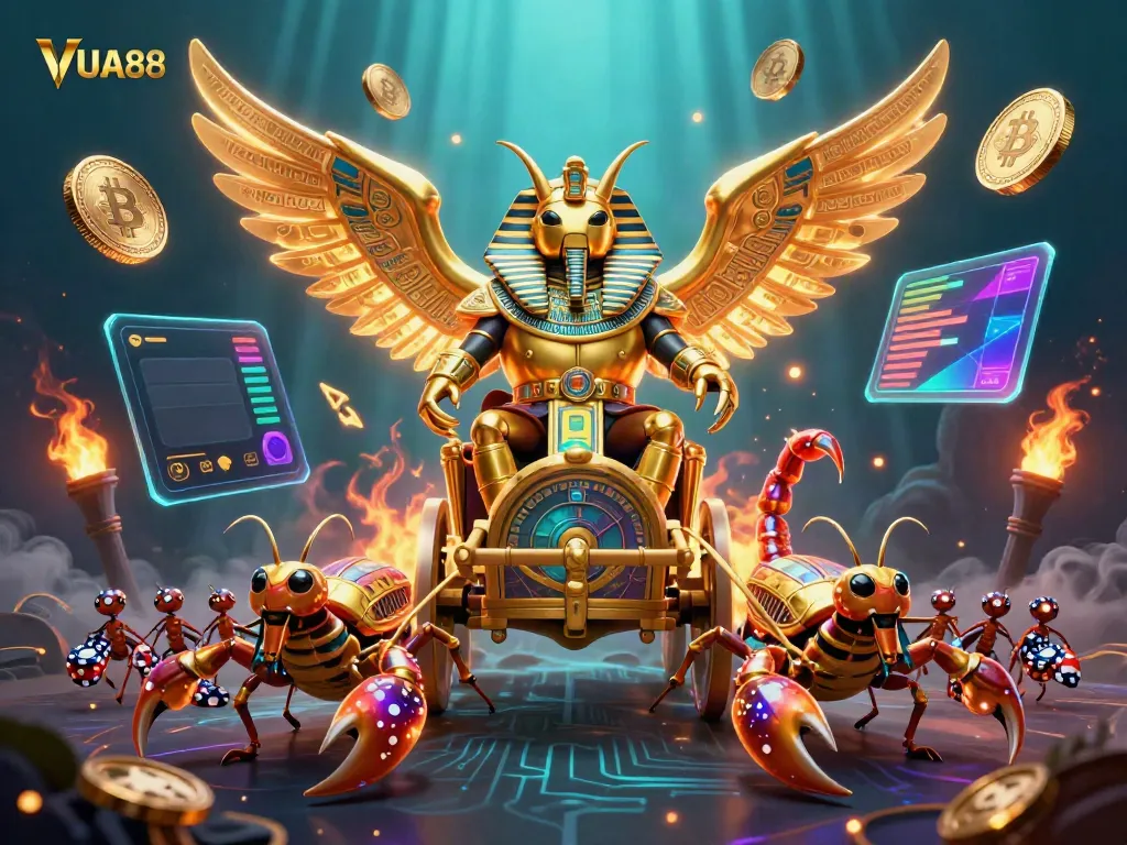 Engage in thrilling gameplay at VUA88 with dynamic casino elements and vibrant characters.