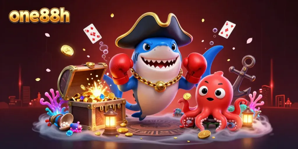 Bet on exciting games with one88h while engaging with vibrant ocean-themed elements.