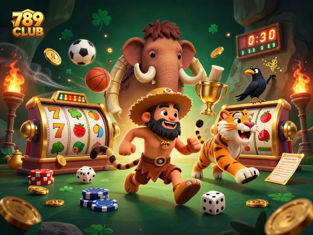 Experience thrilling wins at 789CLUB with slots and golden jackpots in a vibrant casino atmosphere.