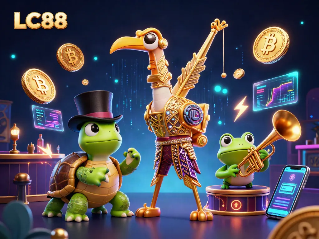 Engage in thrilling gameplay at LC88 with vibrant characters and dynamic casino elements.