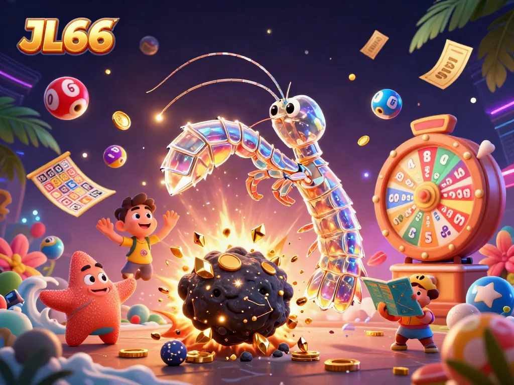Engage in fun with JL66's gaming adventures featuring vibrant characters and elements in a dynamic scene.