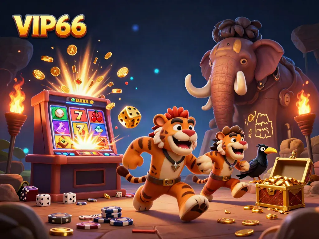 Engage with thrilling gaming adventures at VIP66 casino with vibrant jackpots and energetic characters.