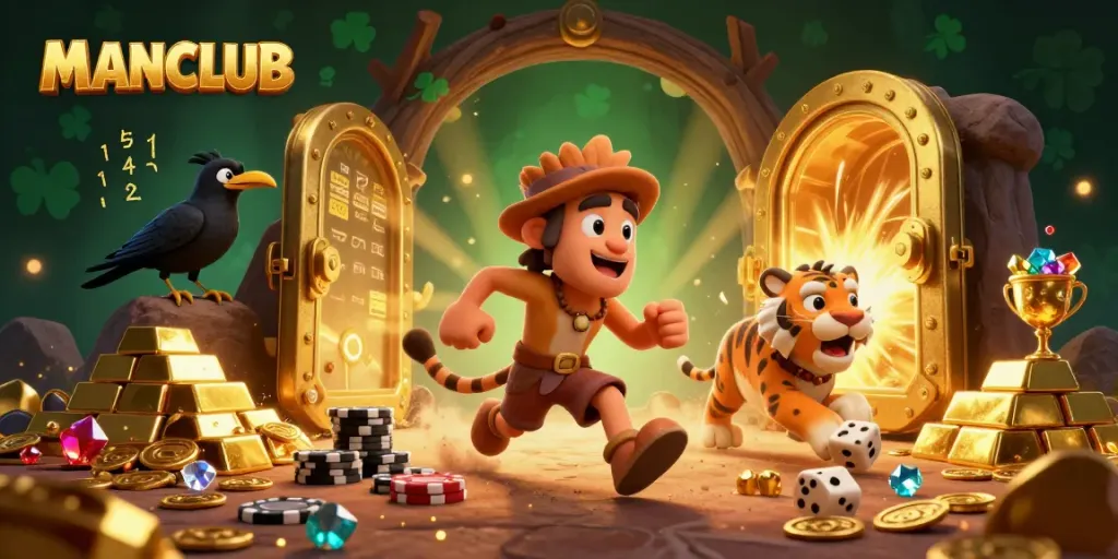 Experience the thrill of MANCLUB at a prehistoric casino, where treasure and excitement await!