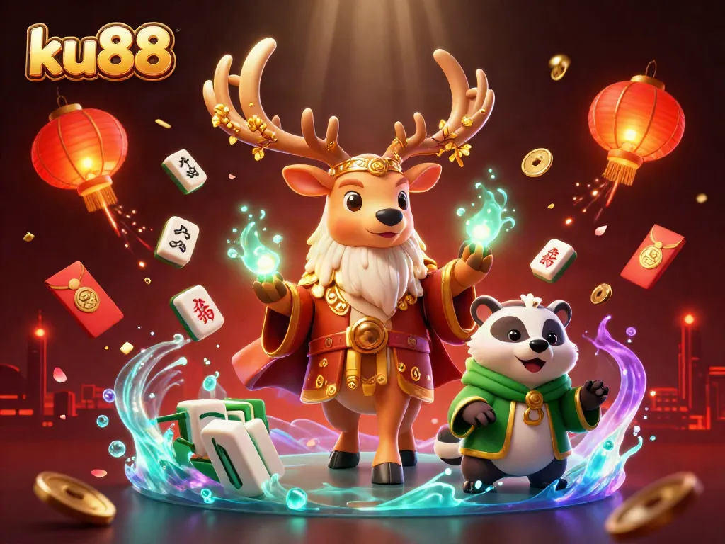 Experience thrilling gameplay with ku88, featuring vibrant casino elements and magical characters.