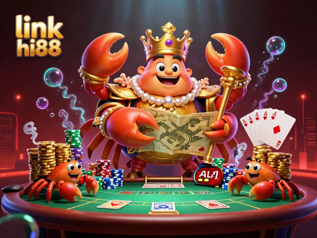 Experience the excitement of gaming at link hi88 with a vibrant 3D casino illustration