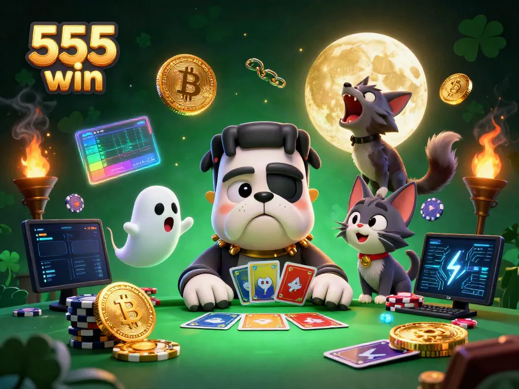 Experience thrilling gameplay with 555 win in a lively 3D casino scene featuring engaging characters and exciting game elements.