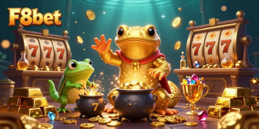 Experience thrilling slots and alchemy magic at F8bet with gold coins and treasures!